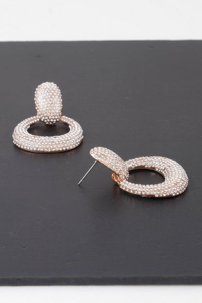 LINCOLN CENTER Bejeweled Hoop Drop Earrings: NYFW BYMANYC ® New York