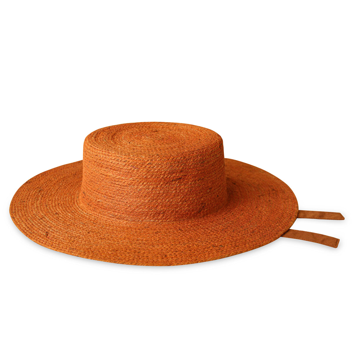 The Loli Jute Hat in Terracotta Brown