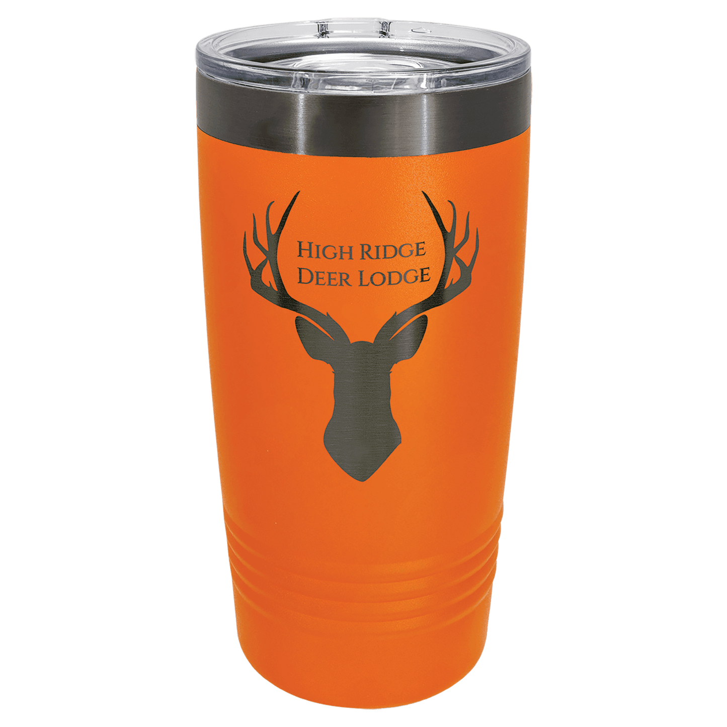Polar Camel 20 Oz. Orange/Ghost Black ION-Plated Ringneck Tumbler With Slider Lid