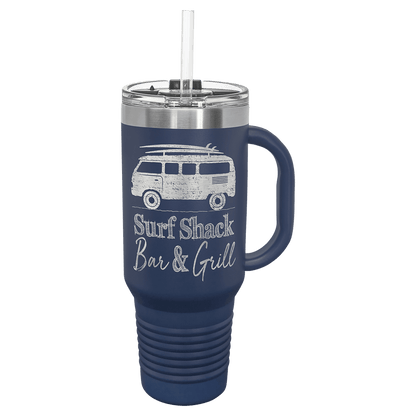 Polar Camel 40 Oz. Travel Mug With Handle & Straw