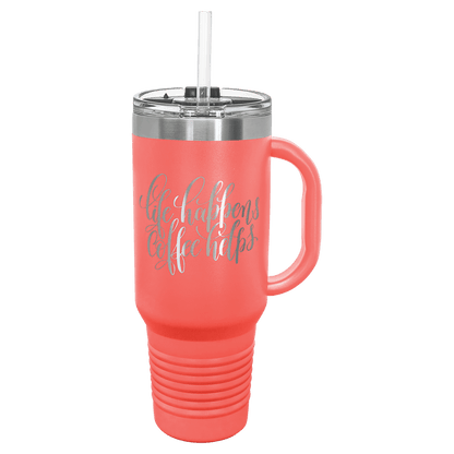 Polar Camel 40 Oz. Travel Mug With Handle & Straw