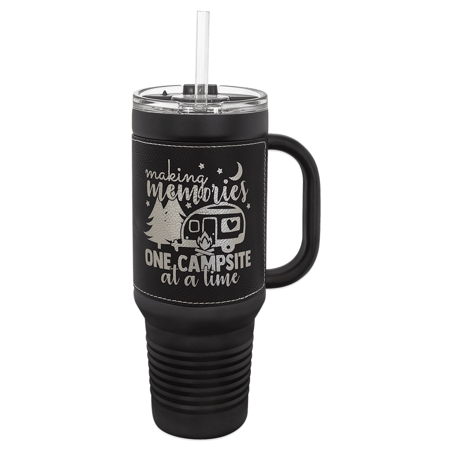 Polar Camel 40 Oz. Travel Mug With Handle & Straw