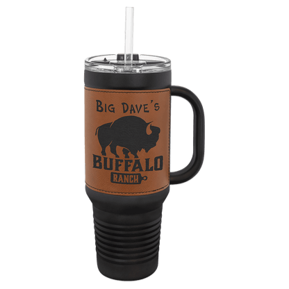 Polar Camel 40 Oz. Travel Mug With Handle & Straw