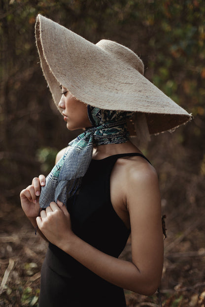 LOLA Wide Brim Jute Straw Hat in Natural Beige