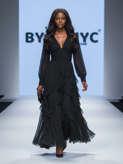 Long Black Evening Dress SUTTON PLACE: Prêt-À-Porter Line BYMANYC ® New York