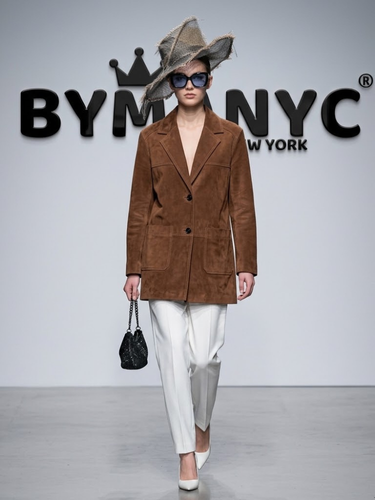 Women's Brown Jacket BYMANYC ® New York CONTEMPORARY VIBRANT MODERN FASHION - New Collection
