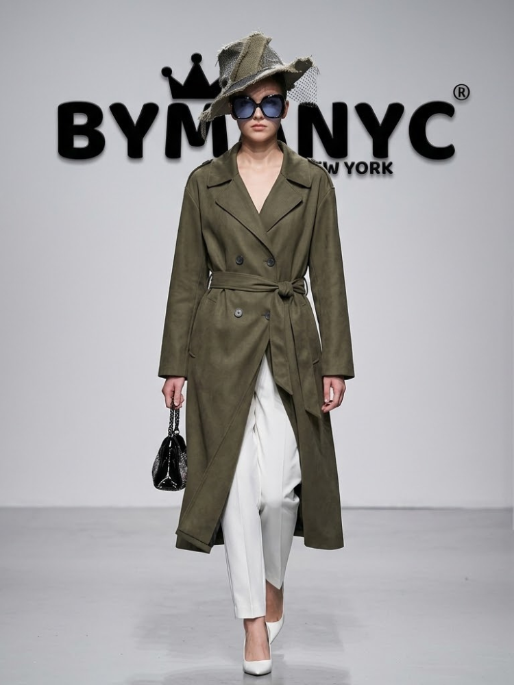 Women's Oversized Belted Trench Coat BYMANYC ® New York CONTEMPORARY VIBRANT MODERN FASHION - New Collection