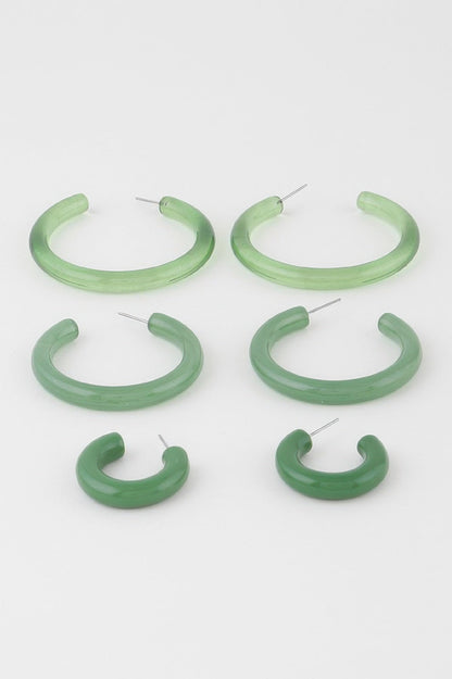 MADISON Multi Solid Hoop Earrings Set: NYFW BYMANYC ® New York