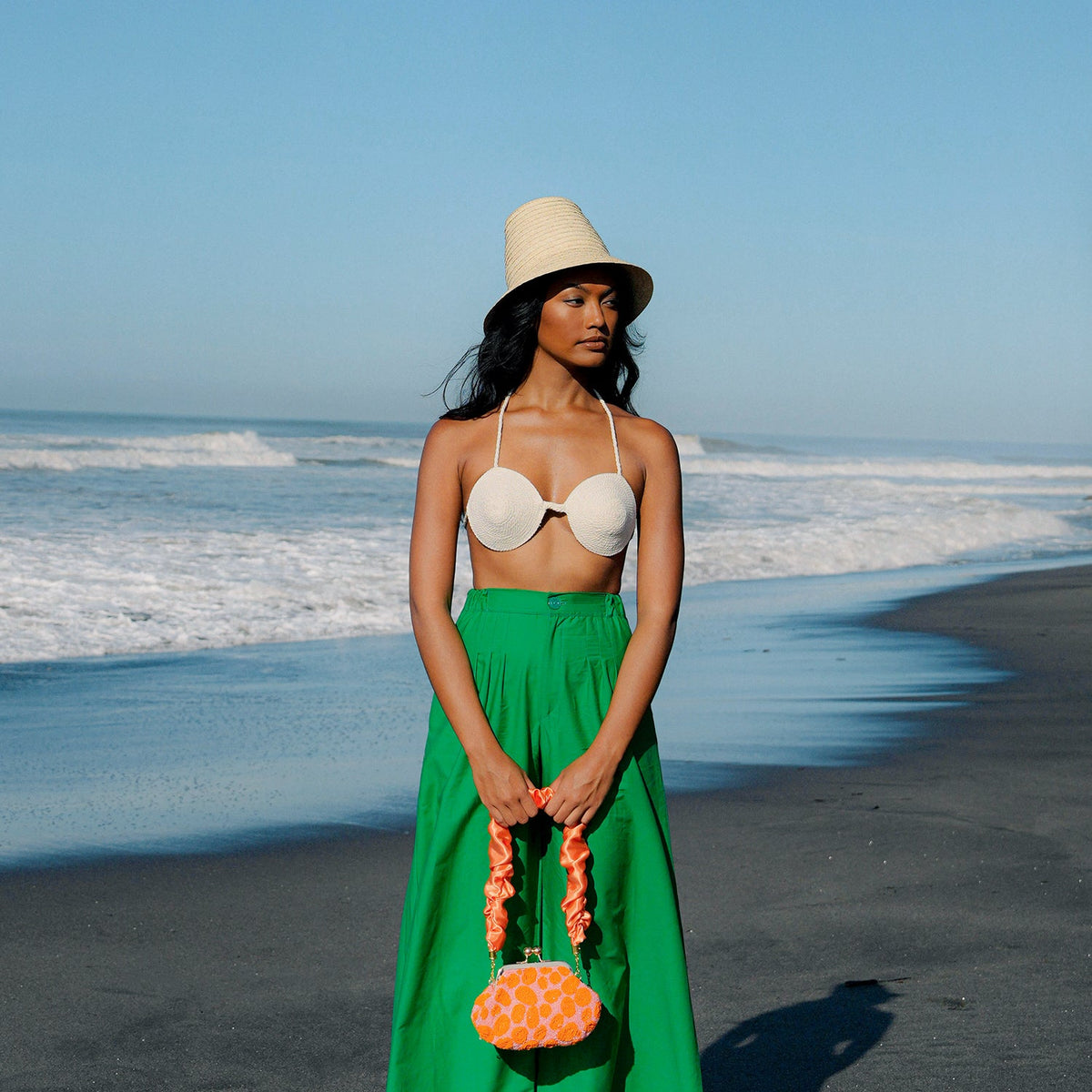The Margo Palm Straw Hat in Beige