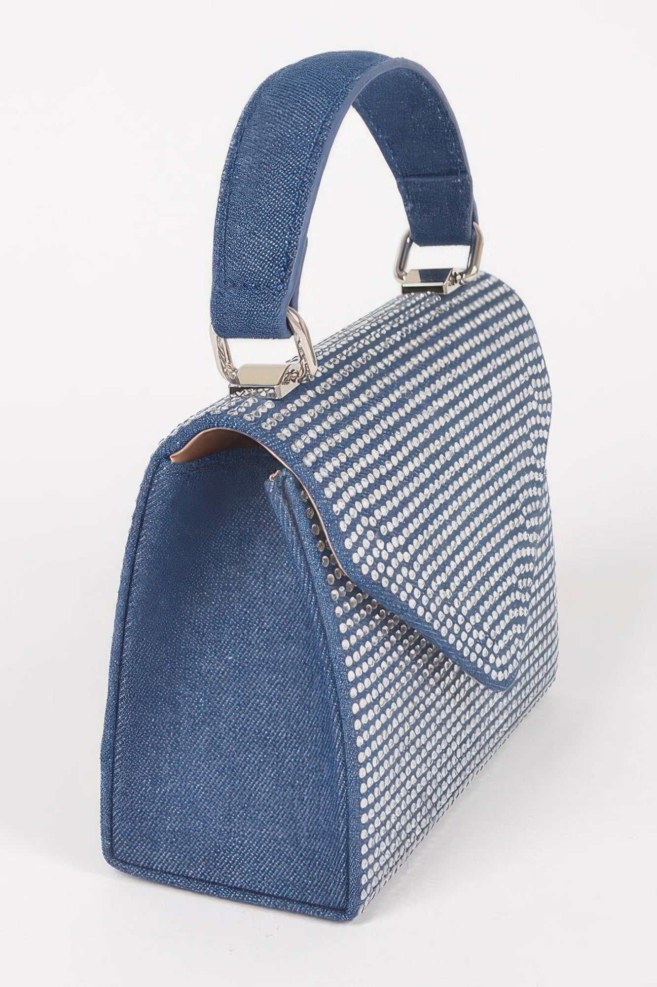 MEATPACKING Hot Fix Stone Denim Top Handle Bag: BYMANYC ® New York