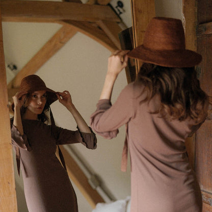The Meg Jute Straw Hat in Burnt Sienna