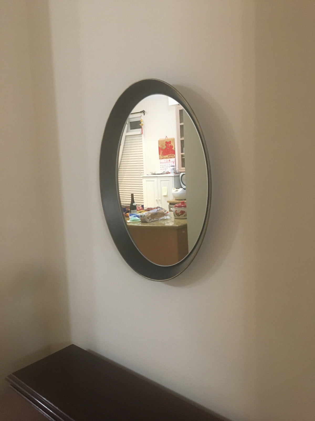 Wall Mirror - Oval Metal Decorative Mirror