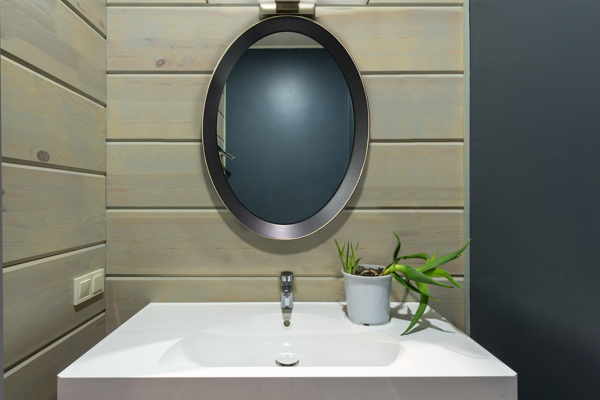 Wall Mirror - Oval Metal Decorative Mirror