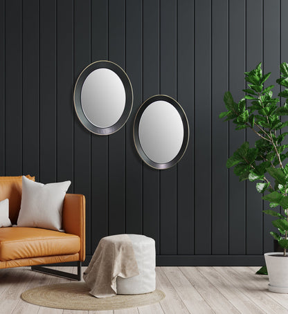 Wall Mirror - Oval Metal Decorative Mirror Medium