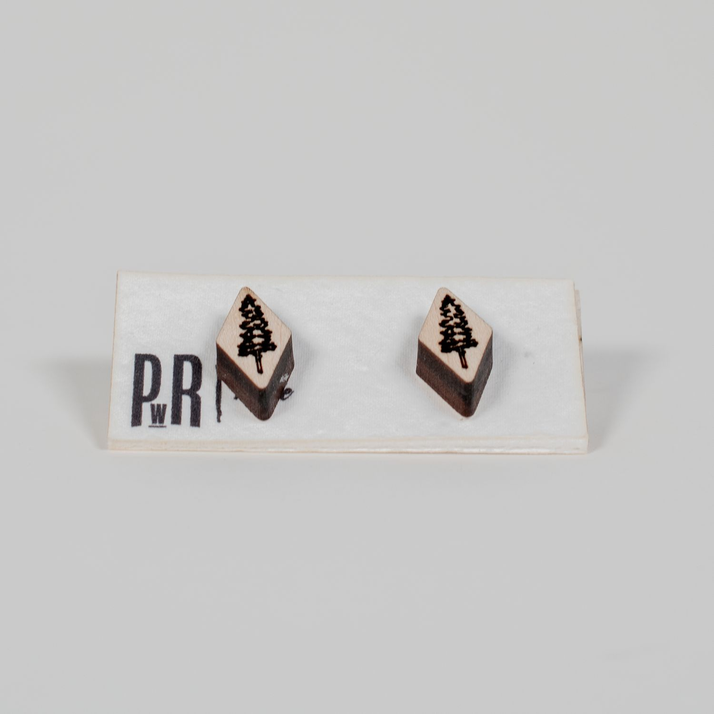 Small Wood Stud Earrings | Geometric Designs