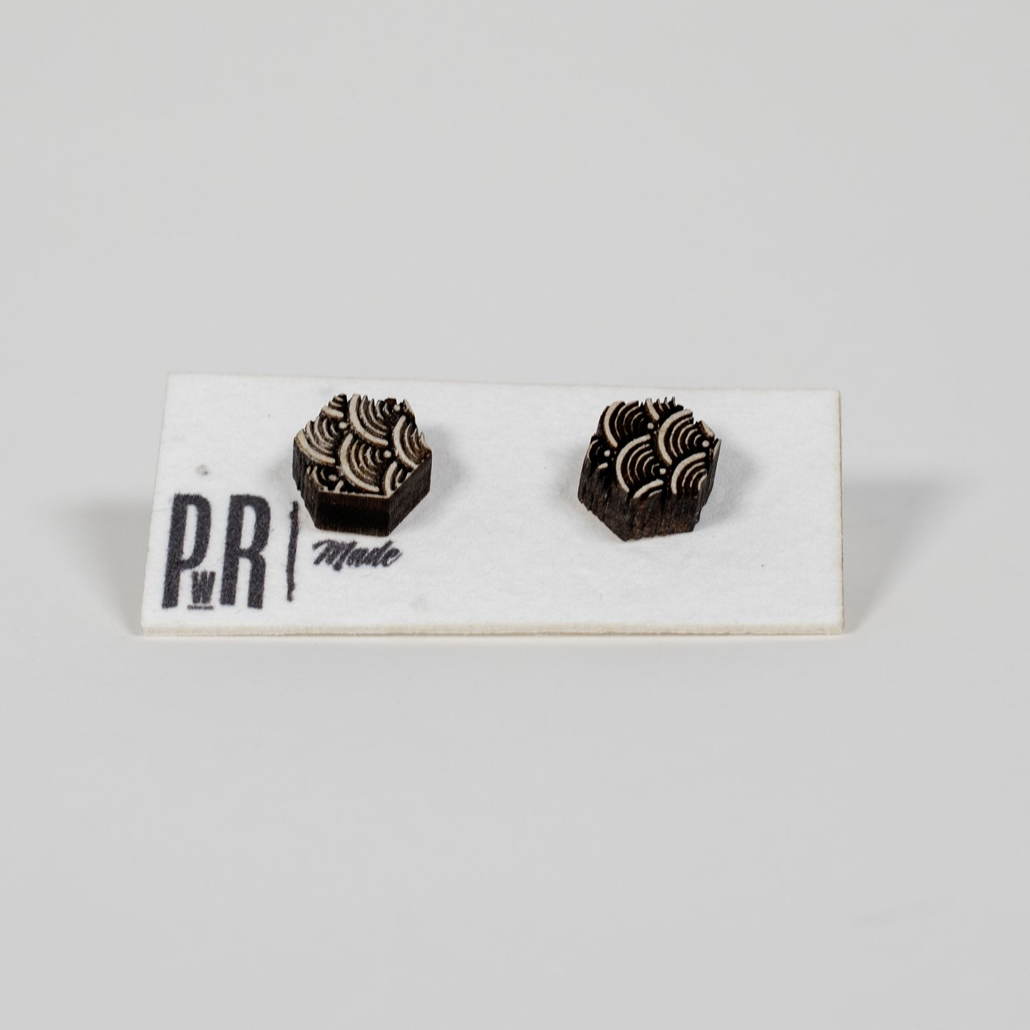 Small Wood Stud Earrings | Geometric Designs