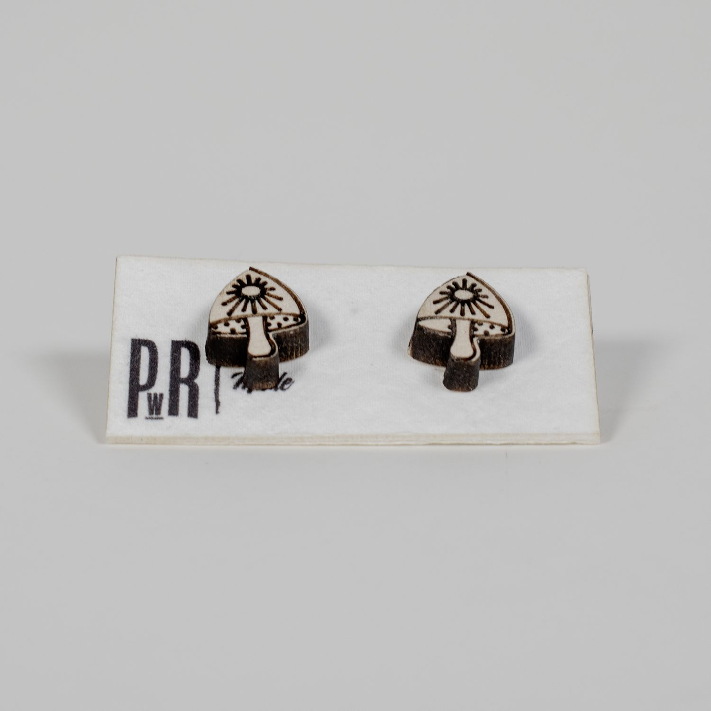 Small Wood Stud Earrings | Geometric Designs