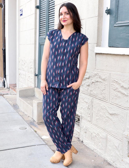 Maritime Organic Cotton Button Top