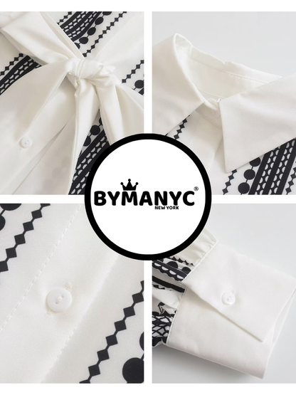Maxi Dress New Collection BYMANYC ® New York • Black & White Geometric Print