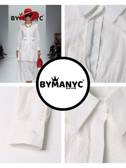 Maxi Dress New Collection BYMANYC ® New York • Eyelet Embroidery & Tiered Ruffles