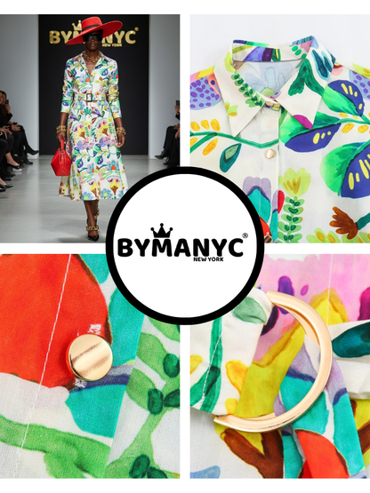 Maxi Dress New Collection BYMANYC ® New York • "Flower Power" Multicolor