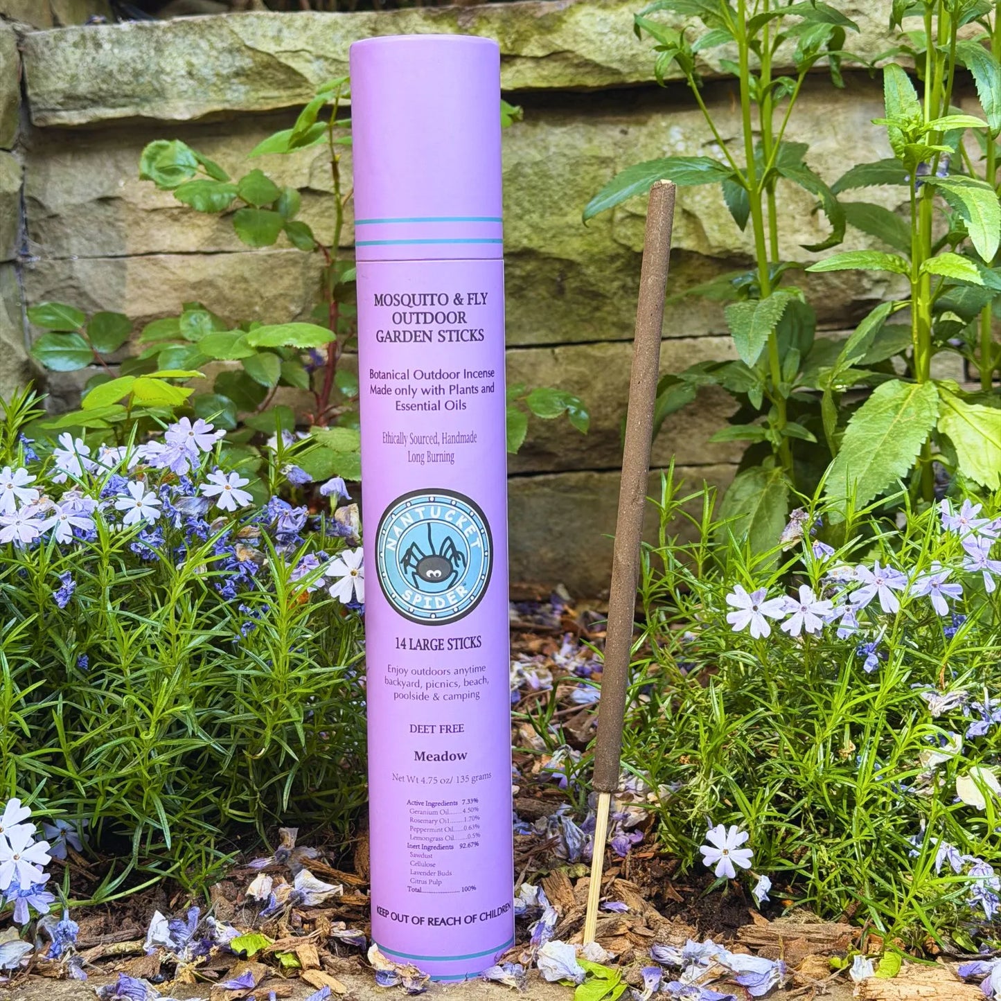 Mosquito Repellent & Fly Repelling Outdoor Garden Incense Sticks (14 Stick Tube)