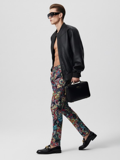 Men's Vegan Leather Bomber Jacket EAST VILLAGE NYFW New Colecction BYMANYC ® New York