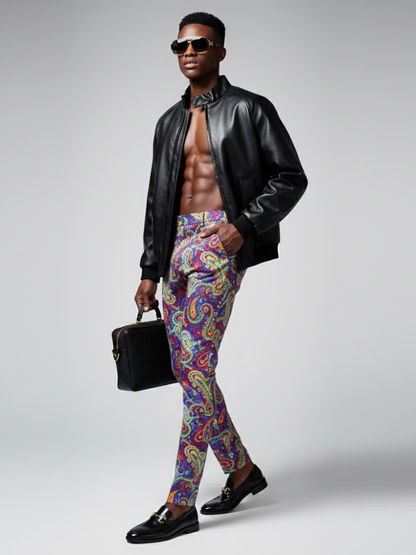 Men's Vegan Leather Bomber Jacket SOHO LEATHER NYFW New Colecction BYMANYC ® New York