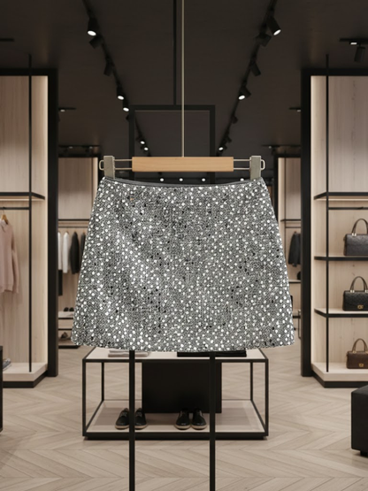 Midnight Sequin Mini Skirt • TIMES SQUARE New Collection BYMANYC ® New York