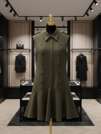 Military-Chic Peplum Dress • CHELSEA New Collection BYMANYC ® New York
