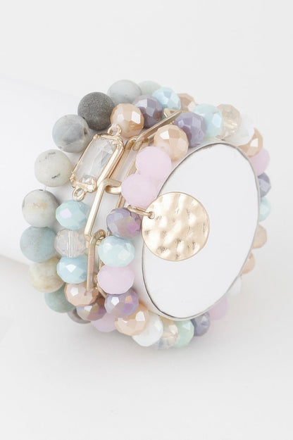 Multi Stone Crystal Beaded Bracelet | BYMANYC ® New York Jewelry
