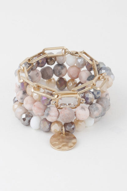 Multi Stone Crystal Beaded Bracelet | BYMANYC ® New York Jewelry