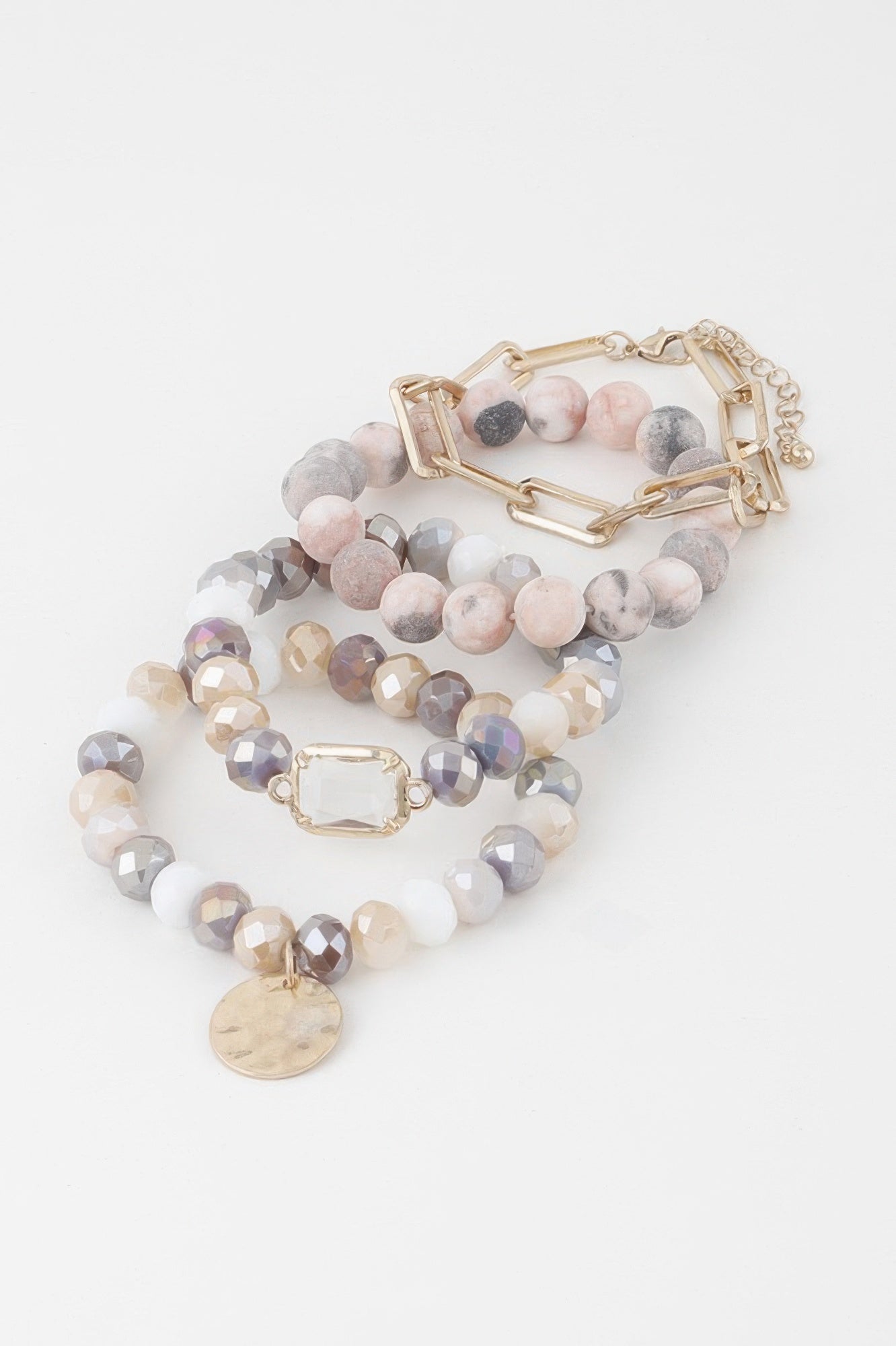 Multi Stone Crystal Beaded Bracelet | BYMANYC ® New York Jewelry