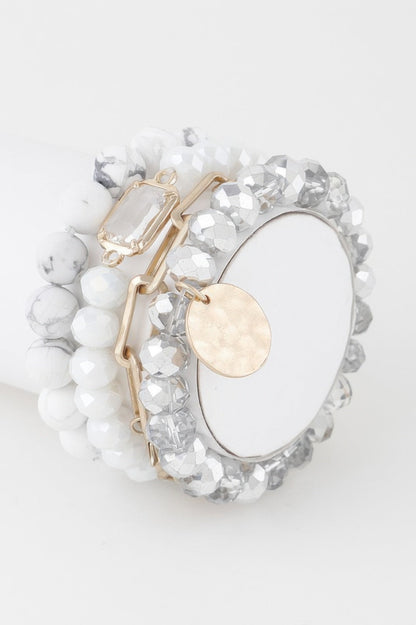Multi Stone Crystal Beaded Bracelet | BYMANYC ® New York Jewelry