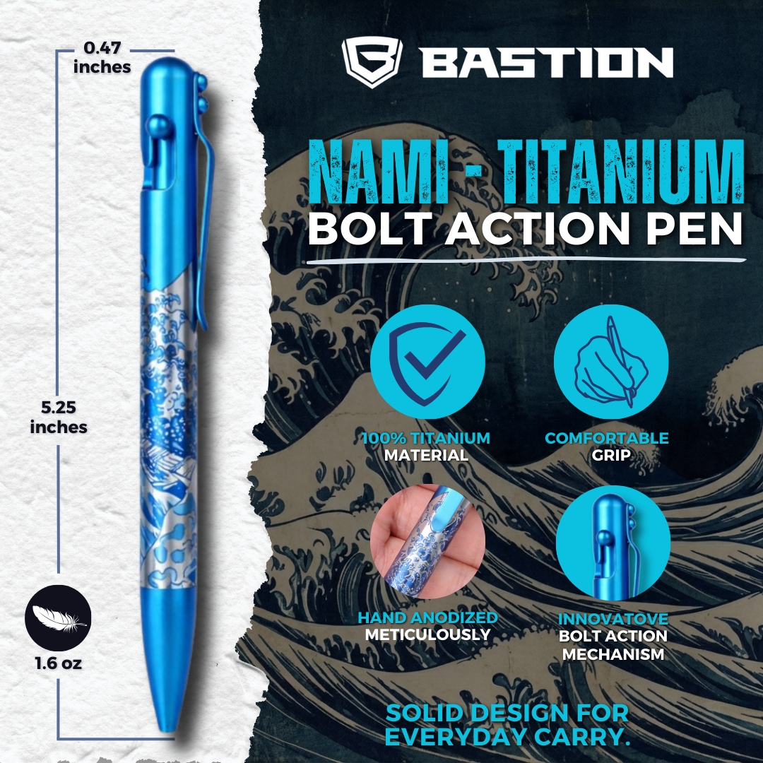 NAMI - TITANIUM - BASTION® BOLT ACTION PEN (PRE-ORDER)