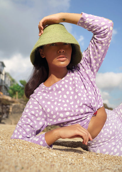 The Naomi Jute Clochet Straw Hat in Matcha Green