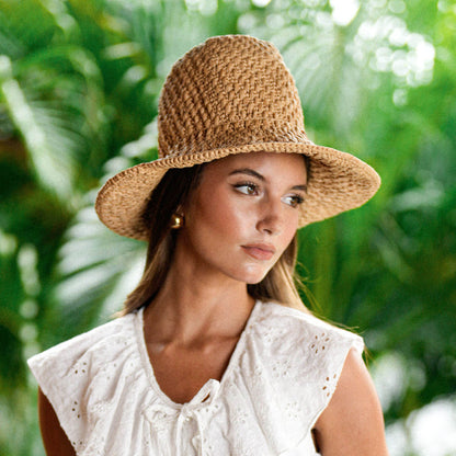 The Nina Raffia Hat in Beige