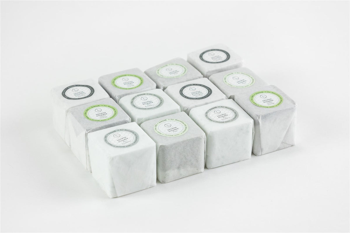 Earthy Shower Steamer Gift Box – 12 Natural Steamers