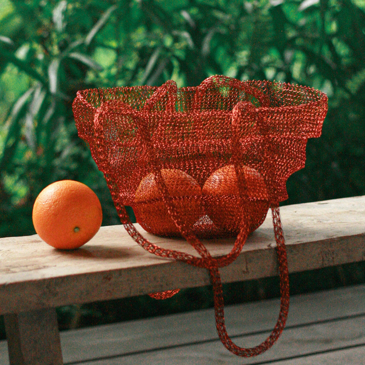 The Oceane Mesh Wire Bag in Copper