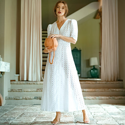 The Olympia Embroidered Cotton Dress