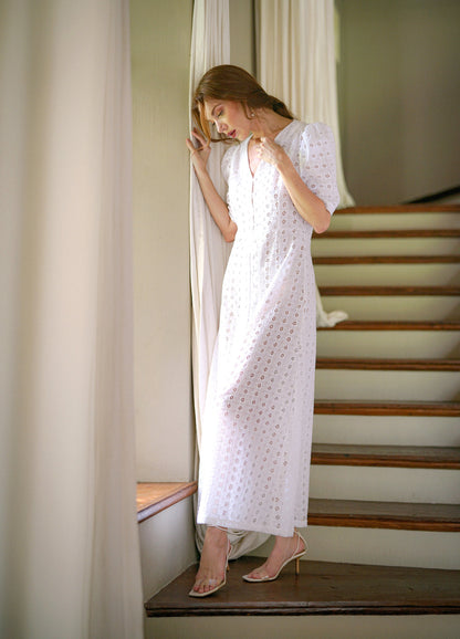 The Olympia Embroidered Cotton Dress