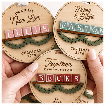 Personalized Name Christmas Ornament