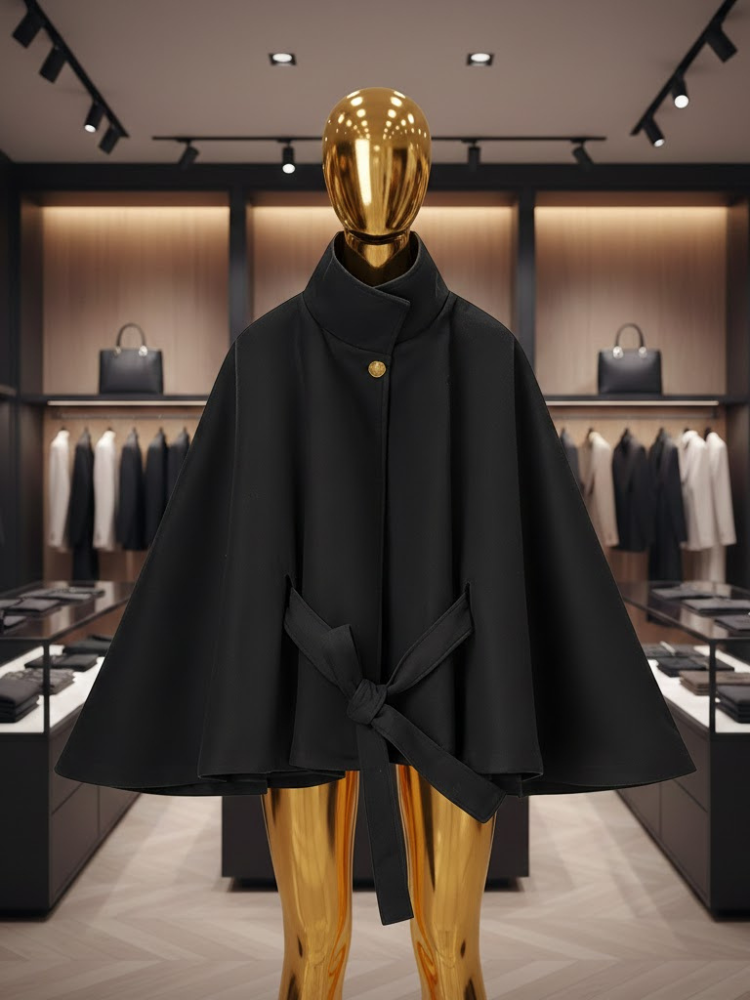 Onyx Belted Cape • FIFTH AVE New Collection BYMANYC ® New York