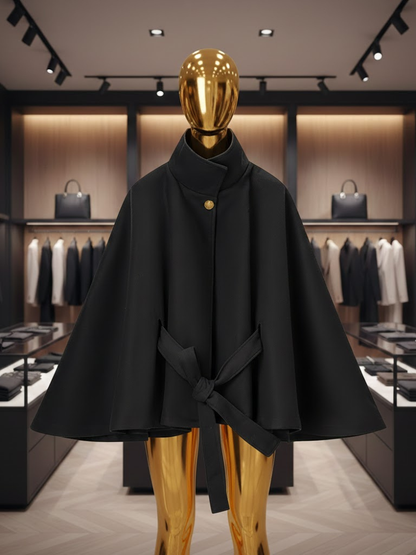 Onyx Belted Cape • FIFTH AVE New Collection BYMANYC ® New York