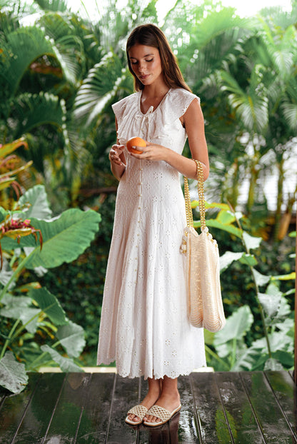 The Padar Embroidery Midi Dress