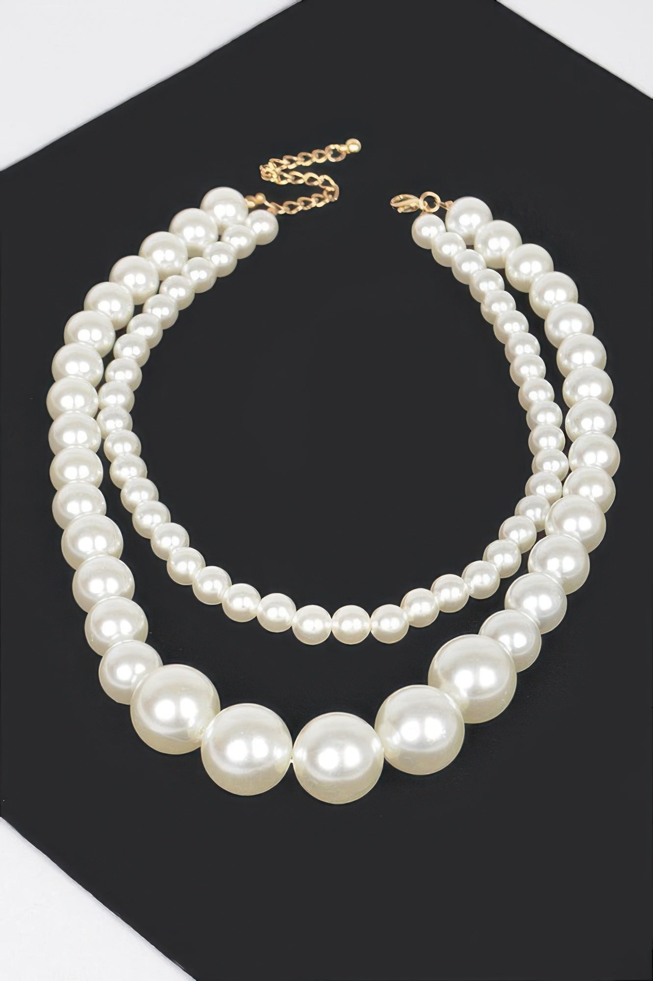 PARK AVENUE Double Layered Faux Pearl Necklace: BYMANYC ® New York