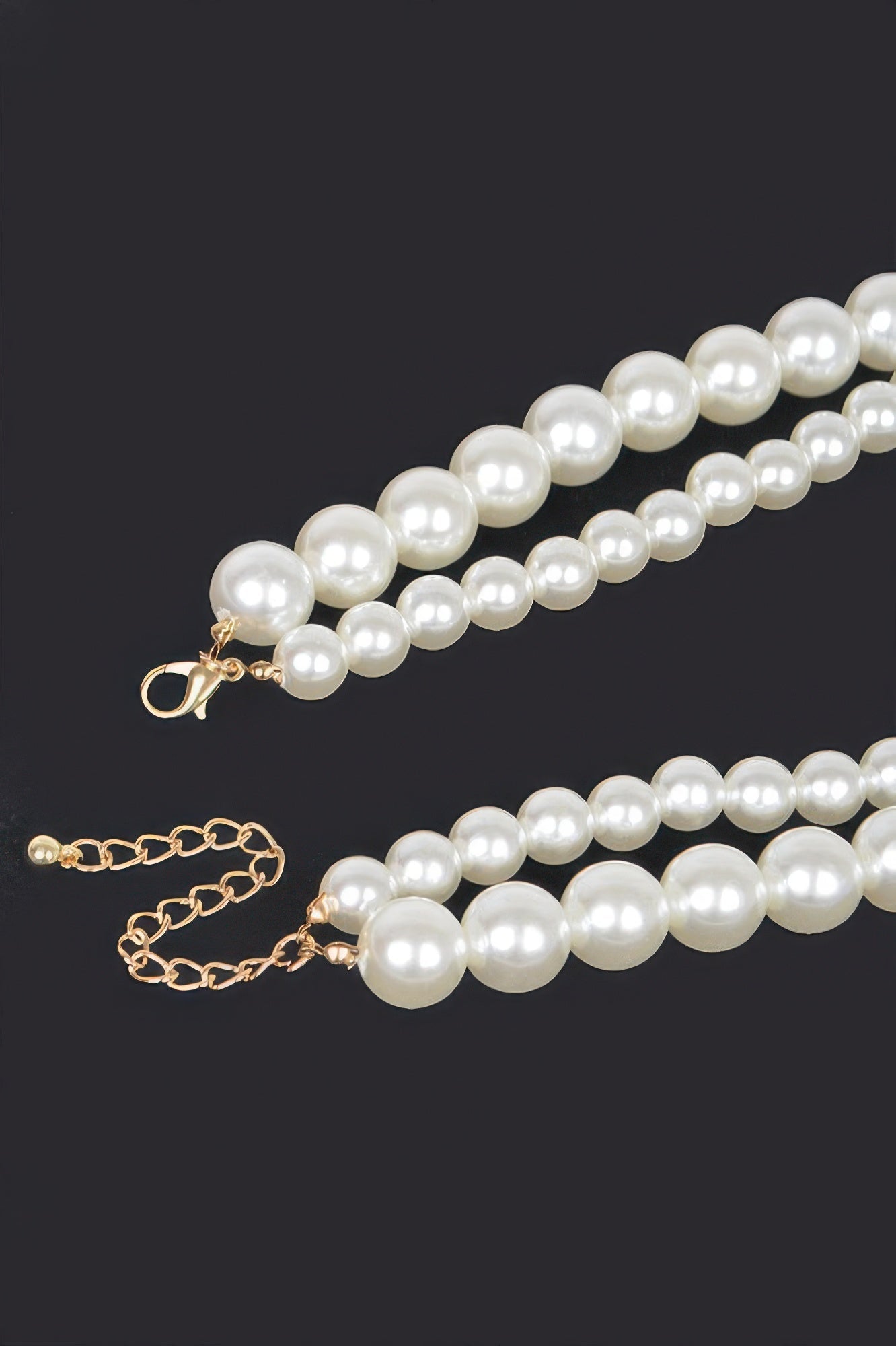 PARK AVENUE Double Layered Faux Pearl Necklace: BYMANYC ® New York