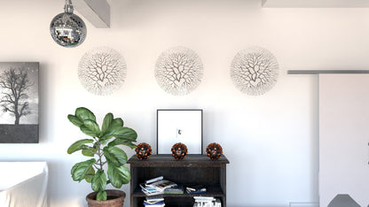 Metal Wall Art: Small Wrought Iron Coral 13.5 "