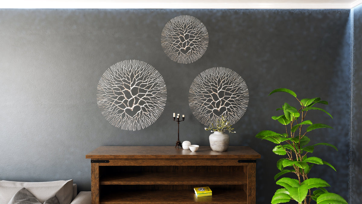 Metal Wall Art: Median Wrought Iron Coral  17"