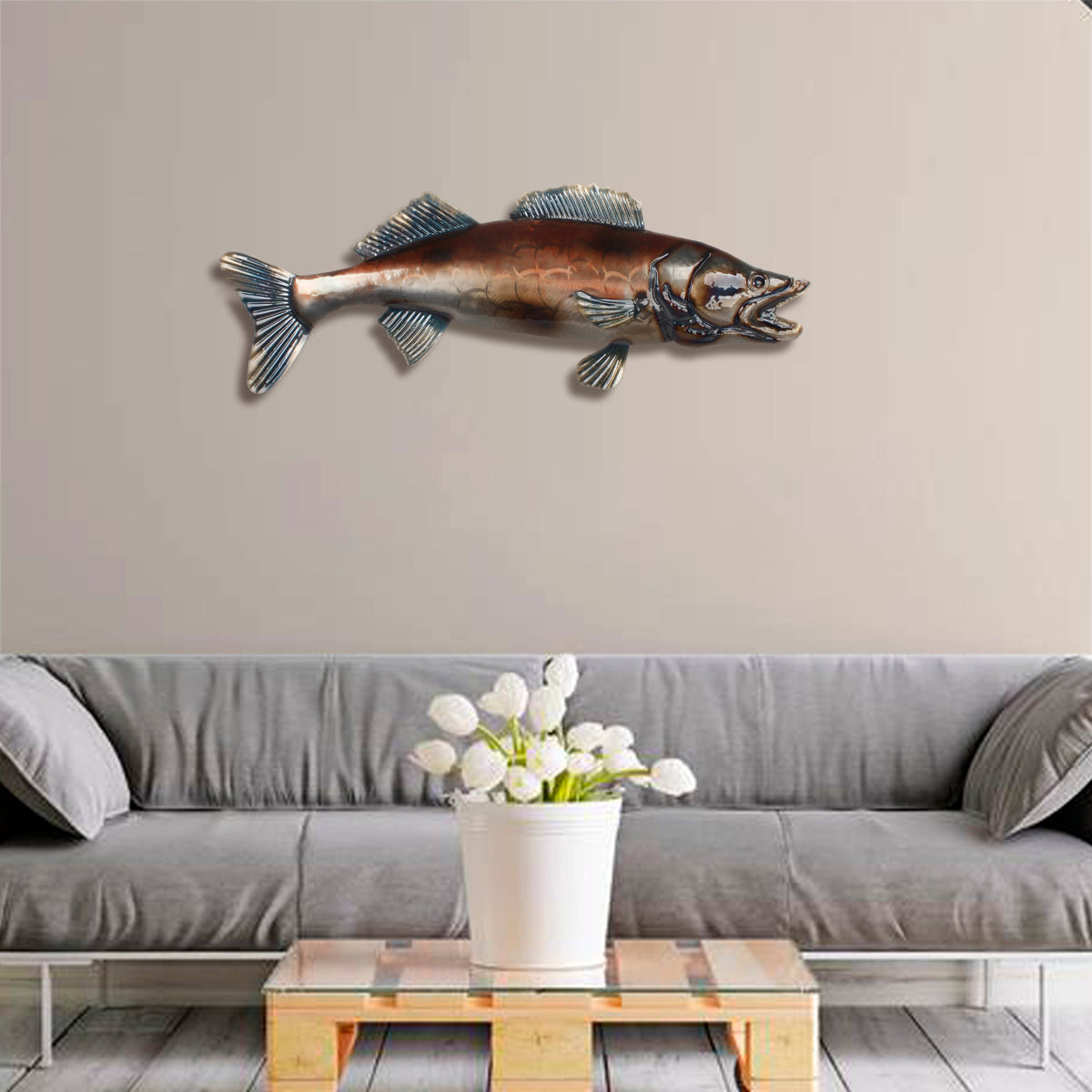 Lake Fish  Metal Wall Art  23"x8"